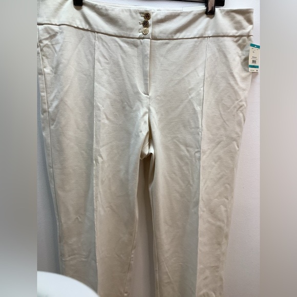 Anne Klein Size 16 Cream Trousers. MSRP$89. New With Tags. - Picture 3 of 9